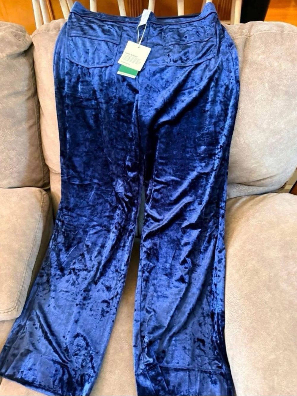 HALARA Velvet Lounge Pants in Deep Navy